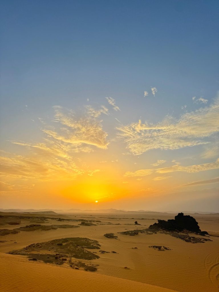 Coucher de soleil sur le plateau